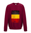 Belgium Distressed Flag Printed Sweatshirt - Mr Wings Emporium 