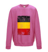 Belgium Distressed Flag Printed Sweatshirt - Mr Wings Emporium 