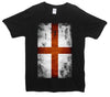 England Distressed Flag Printed T-Shirt - Mr Wings Emporium 