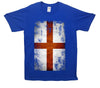 England Distressed Flag Printed T-Shirt - Mr Wings Emporium 