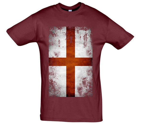 England Distressed Flag Printed T-Shirt - Mr Wings Emporium 