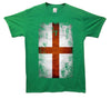 England Distressed Flag Printed T-Shirt - Mr Wings Emporium 