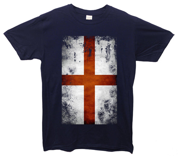 England Distressed Flag Printed T-Shirt - Mr Wings Emporium 