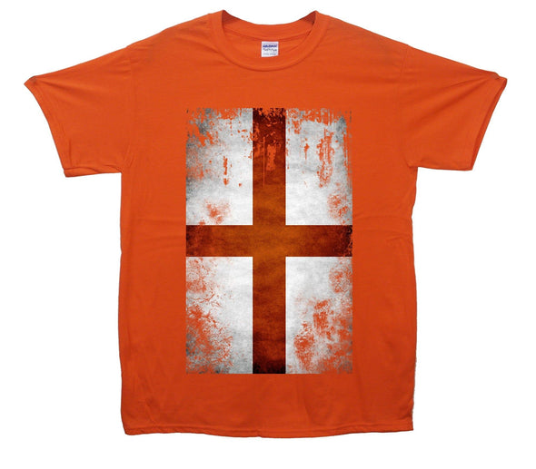 England Distressed Flag Printed T-Shirt - Mr Wings Emporium 
