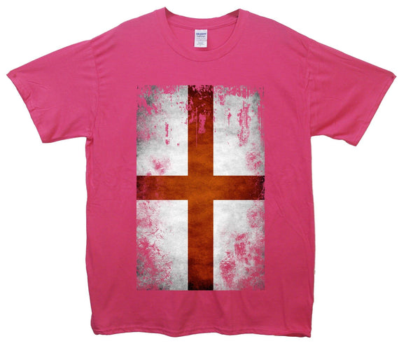 England Distressed Flag Printed T-Shirt - Mr Wings Emporium 