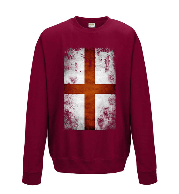 England Distressed Flag Printed Sweatshirt - Mr Wings Emporium 