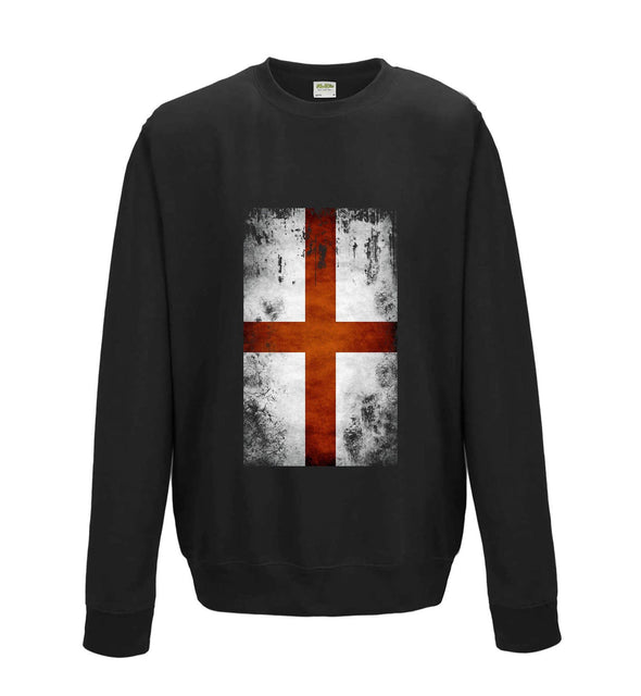 England Distressed Flag Printed Sweatshirt - Mr Wings Emporium 