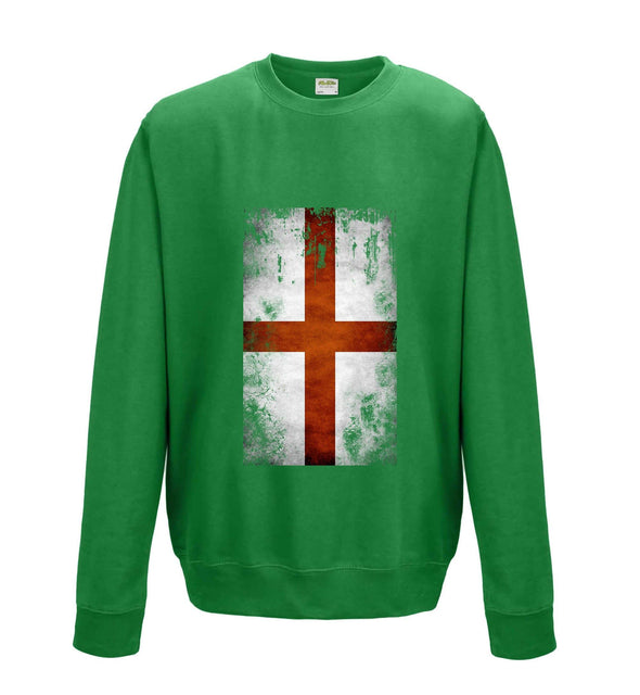 England Distressed Flag Printed Sweatshirt - Mr Wings Emporium 