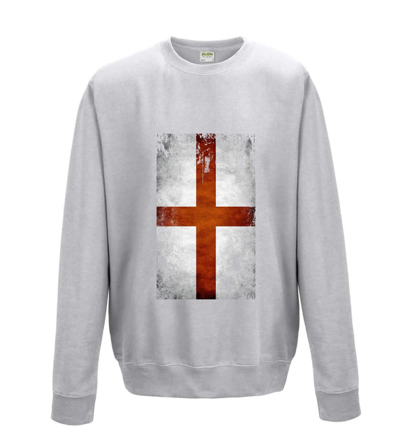 England Distressed Flag Printed Sweatshirt - Mr Wings Emporium 