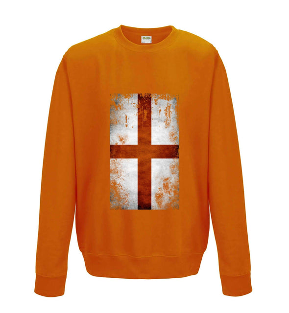 England Distressed Flag Printed Sweatshirt - Mr Wings Emporium 
