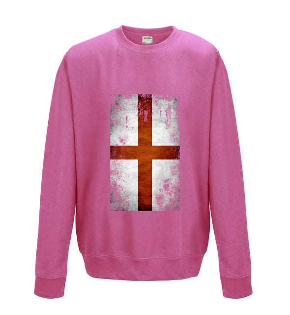 England Distressed Flag Printed Sweatshirt - Mr Wings Emporium 