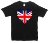 Great Britain Flag Heart Printed T-Shirt - Mr Wings Emporium 