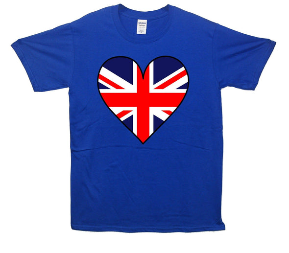 Great Britain Flag Heart Printed T-Shirt - Mr Wings Emporium 