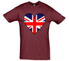 Great Britain Flag Heart Printed T-Shirt - Mr Wings Emporium 