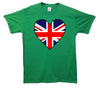 Great Britain Flag Heart Printed T-Shirt - Mr Wings Emporium 