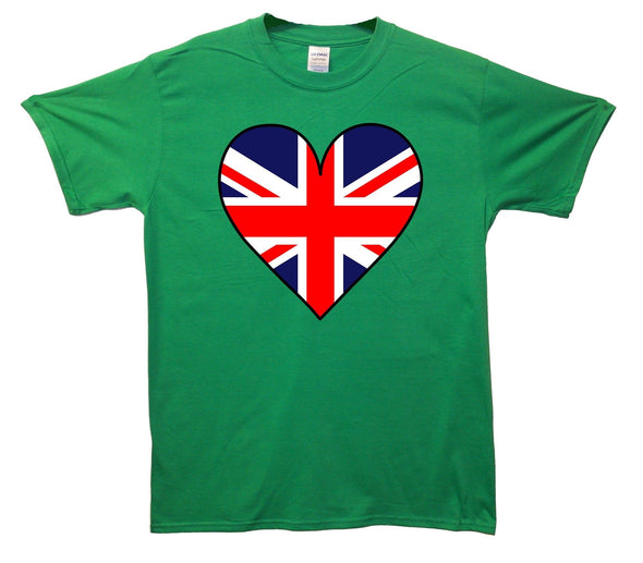 Great Britain Flag Heart Printed T-Shirt - Mr Wings Emporium 