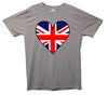 Great Britain Flag Heart Printed T-Shirt - Mr Wings Emporium 