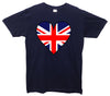 Great Britain Flag Heart Printed T-Shirt - Mr Wings Emporium 