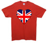 Great Britain Flag Heart Printed T-Shirt - Mr Wings Emporium 