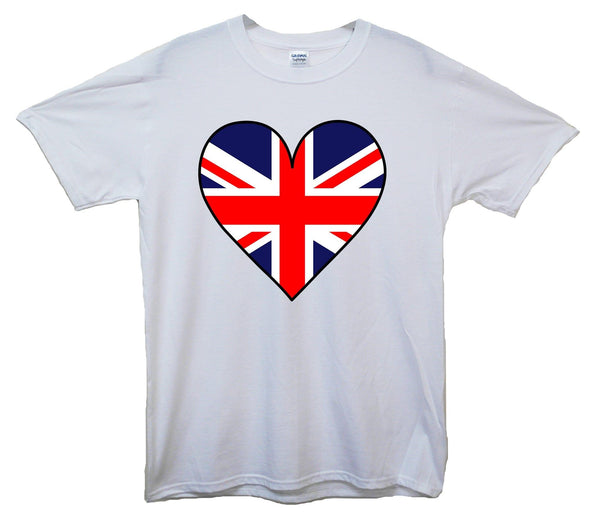 Great Britain Flag Heart Printed T-Shirt - Mr Wings Emporium 