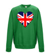 Great Britain Flag Heart Printed Sweatshirt - Mr Wings Emporium 