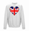 Great Britain Flag Heart Printed Sweatshirt - Mr Wings Emporium 