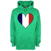 France Flag Heart Printed Hoodie - Mr Wings Emporium 