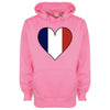 France Flag Heart Printed Hoodie - Mr Wings Emporium 