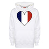 France Flag Heart Printed Hoodie - Mr Wings Emporium 