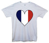 France Flag Heart Printed T-Shirt - Mr Wings Emporium 