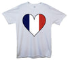 France Flag Heart Printed T-Shirt - Mr Wings Emporium 
