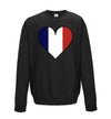 France Flag Heart Printed Sweatshirt - Mr Wings Emporium 