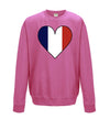 France Flag Heart Printed Sweatshirt - Mr Wings Emporium 