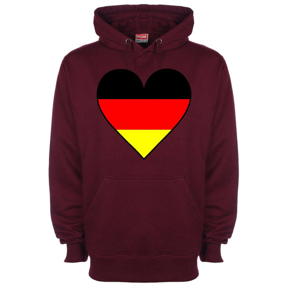 Germany Flag Heart Printed Hoodie - Mr Wings Emporium 