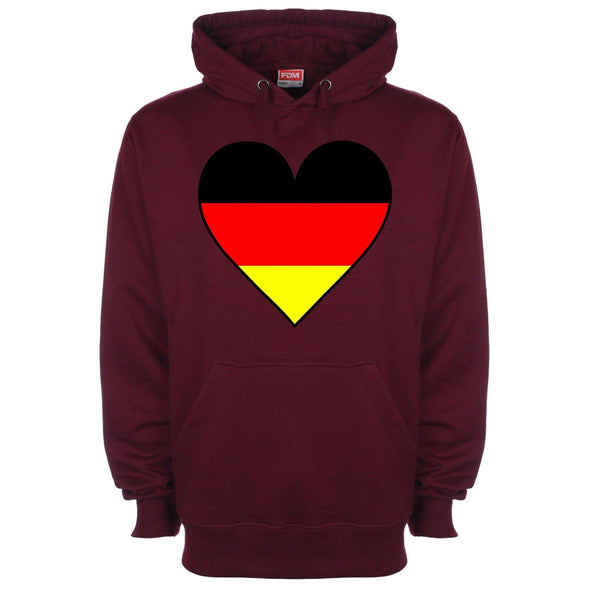 Germany Flag Heart Printed Hoodie - Mr Wings Emporium 