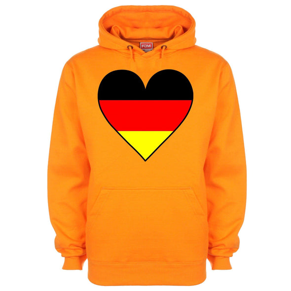 Germany Flag Heart Printed Hoodie - Mr Wings Emporium 