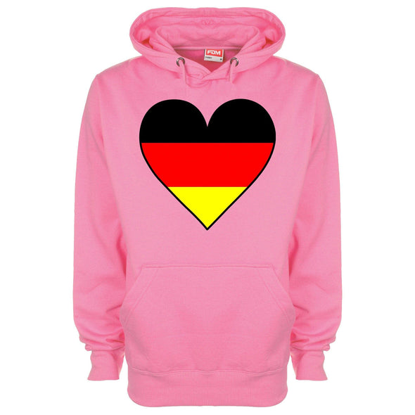 Germany Flag Heart Printed Hoodie - Mr Wings Emporium 