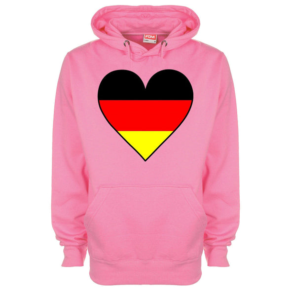 Germany Flag Heart Printed Hoodie - Mr Wings Emporium 