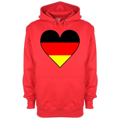 Germany Flag Heart Printed Hoodie - Mr Wings Emporium 