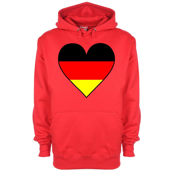 Germany Flag Heart Printed Hoodie - Mr Wings Emporium 