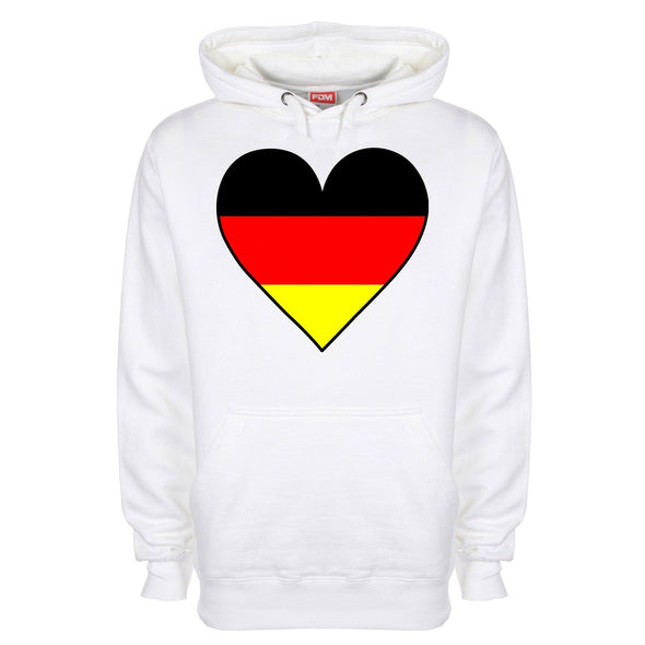 Germany Flag Heart Printed Hoodie - Mr Wings Emporium 