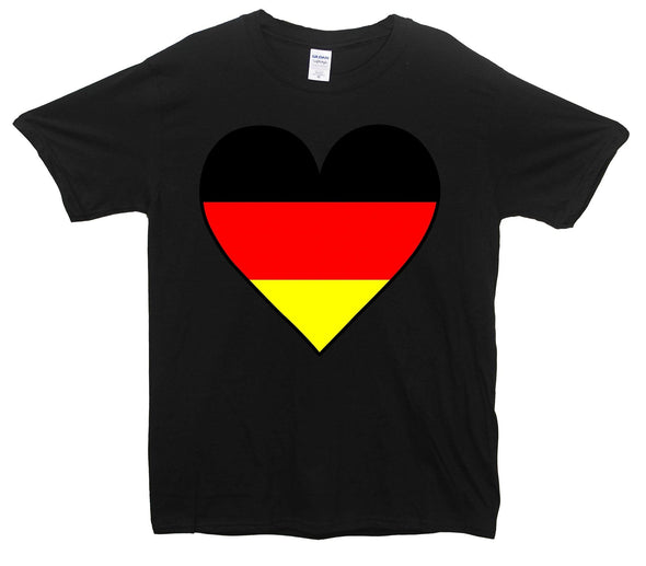 Germany Flag Heart Printed T-Shirt - Mr Wings Emporium 