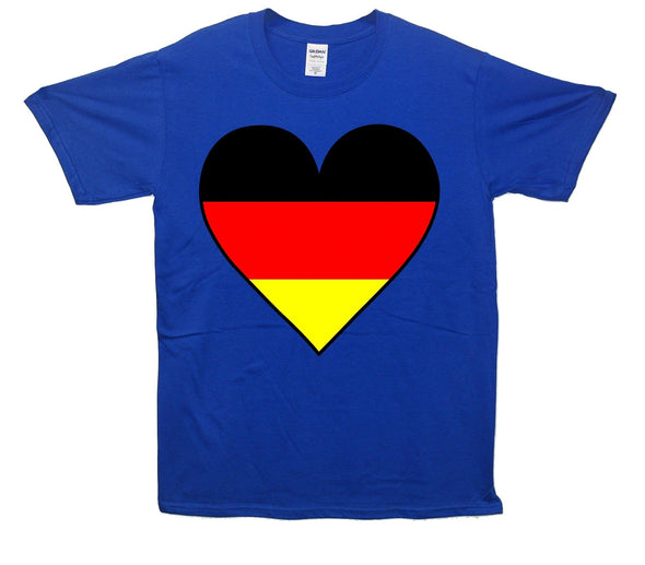 Germany Flag Heart Printed T-Shirt - Mr Wings Emporium 