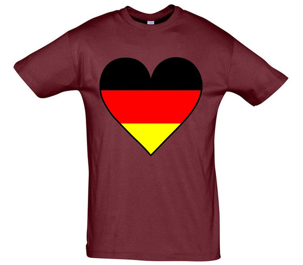 Germany Flag Heart Printed T-Shirt - Mr Wings Emporium 