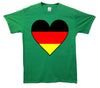 Germany Flag Heart Printed T-Shirt - Mr Wings Emporium 