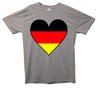 Germany Flag Heart Printed T-Shirt - Mr Wings Emporium 