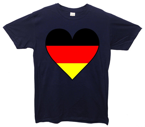 Germany Flag Heart Printed T-Shirt - Mr Wings Emporium 