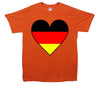 Germany Flag Heart Printed T-Shirt - Mr Wings Emporium 