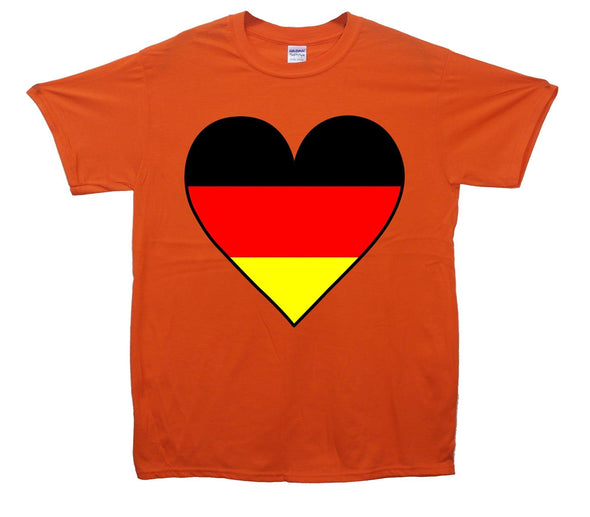 Germany Flag Heart Printed T-Shirt - Mr Wings Emporium 