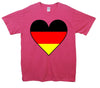 Germany Flag Heart Printed T-Shirt - Mr Wings Emporium 